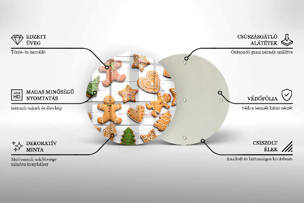 Skärbräda glas unik Jul pepparkakor