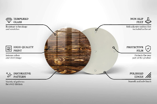 Skärbräda glas unik Trästruktur