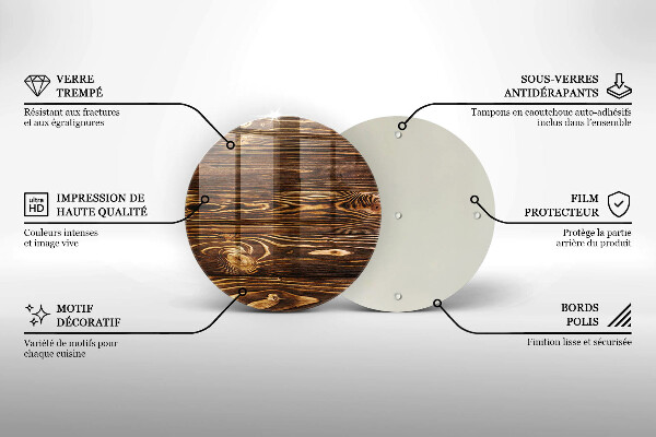Skärbräda glas unik Trästruktur