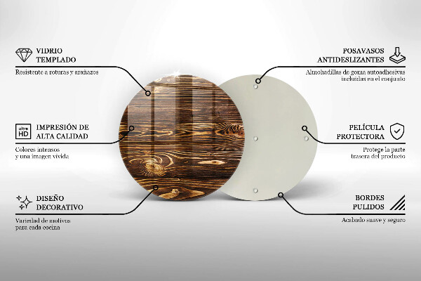 Skärbräda glas unik Trästruktur