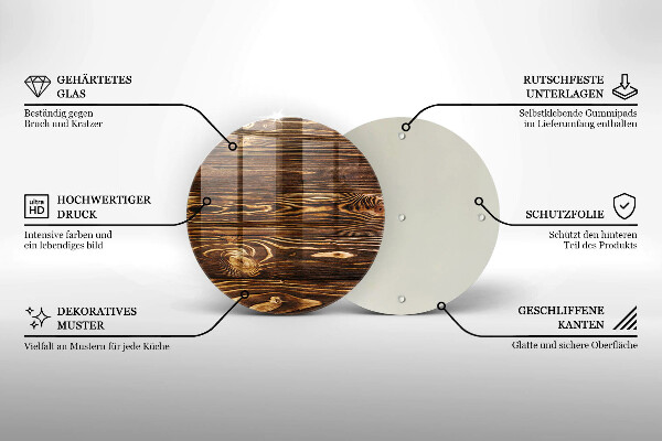 Skärbräda glas unik Trästruktur