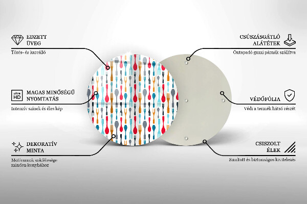 Skärbräda glas unik Sked illustration