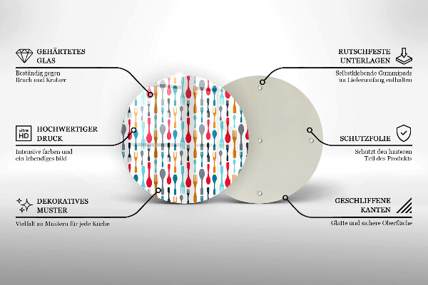 Skärbräda glas unik Sked illustration