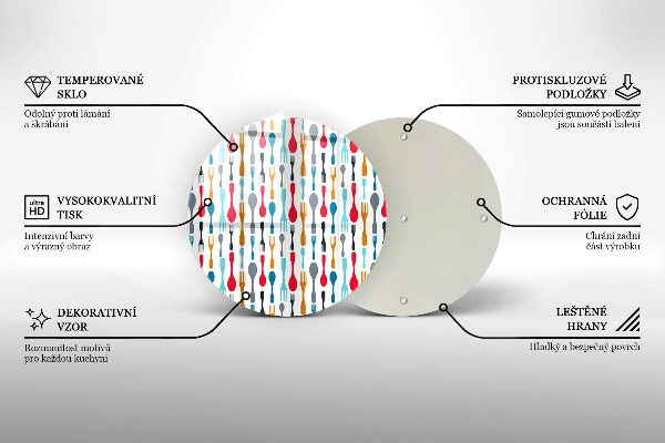Skärbräda glas unik Sked illustration