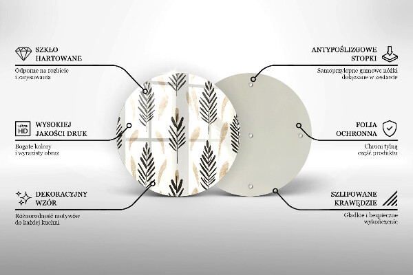 Skärbräda glas unik Boho växter