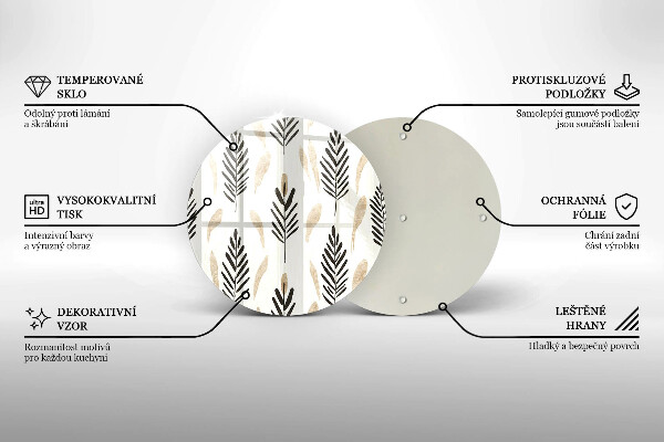 Skärbräda glas unik Boho växter