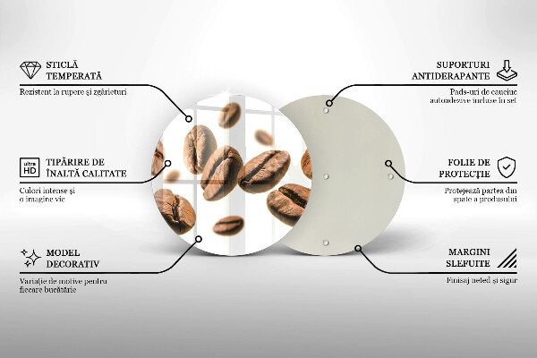 Skärbräda glas unik Kaffebönor