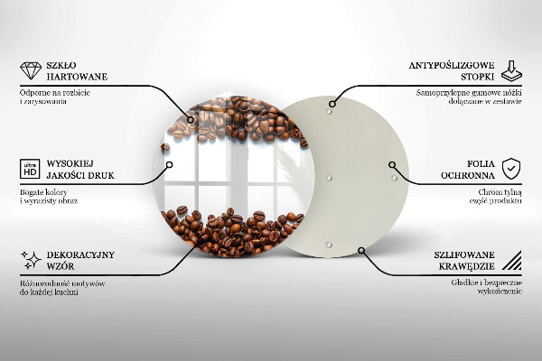 Skärbräda glas unik Kaffebönor