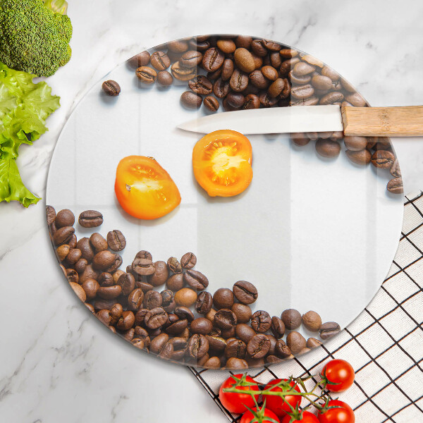 Skärbräda glas unik Kaffebönor