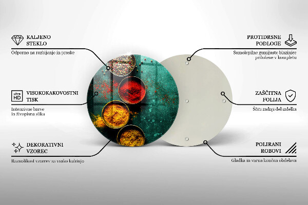 Skärbräda glas unik Orientaliska kryddor