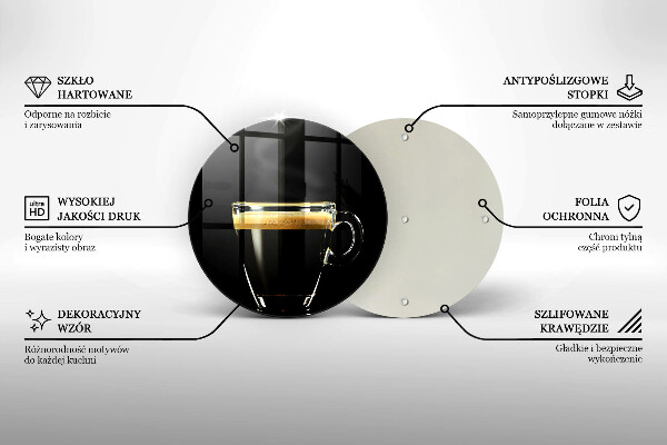 Skärbräda glas unik Ett glas svart kaffe
