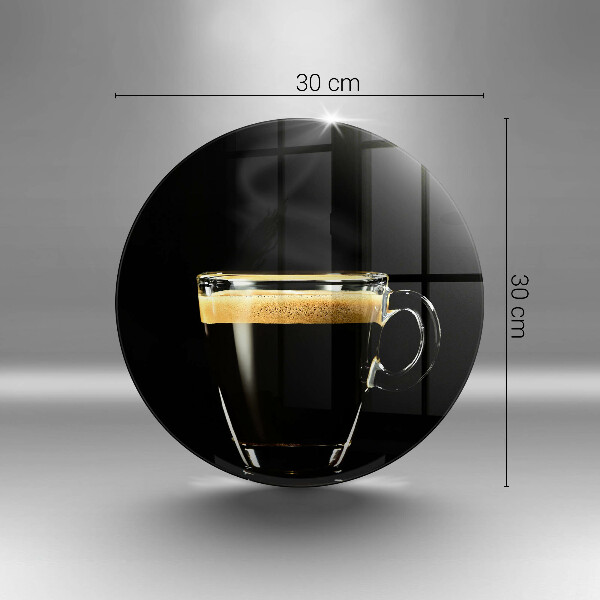 Skärbräda glas unik Ett glas svart kaffe