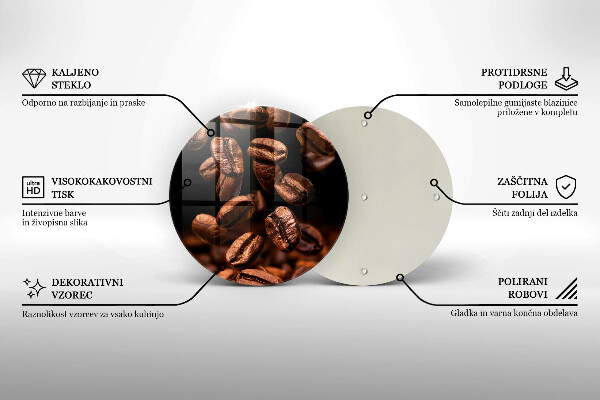 Skärbräda glas unik Bruna kaffebönor