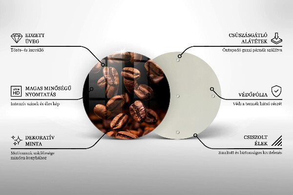 Skärbräda glas unik Bruna kaffebönor