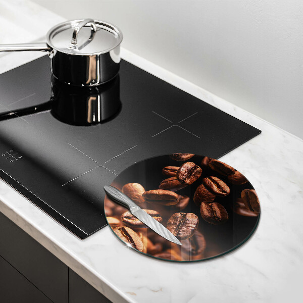 Skärbräda glas unik Bruna kaffebönor