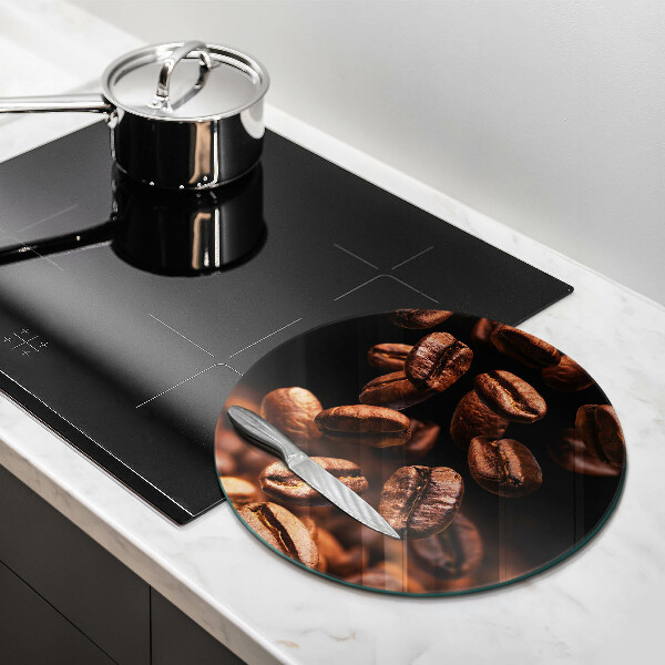 Skärbräda glas unik Bruna kaffebönor