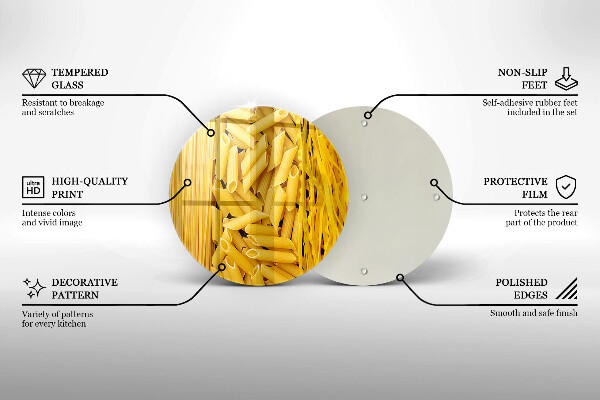 Skärbräda glas unik Pasta