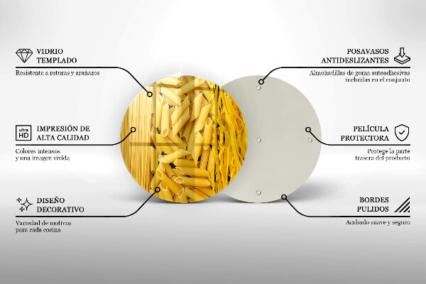 Skärbräda glas unik Pasta