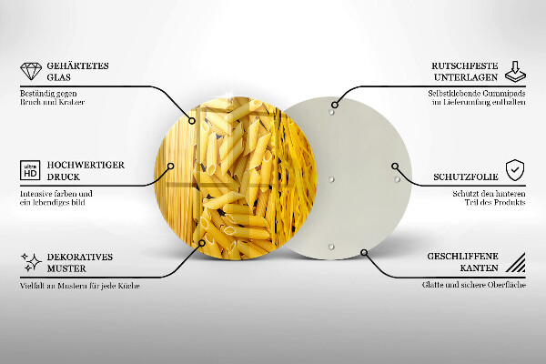 Skärbräda glas unik Pasta