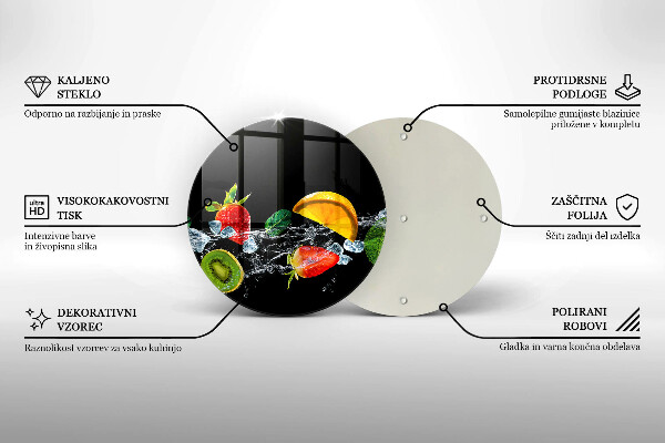 Skärbräda glas unik Frukt i vatten