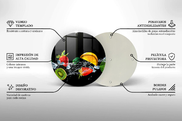 Skärbräda glas unik Frukt i vatten