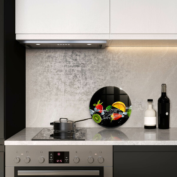 Skärbräda glas unik Frukt i vatten