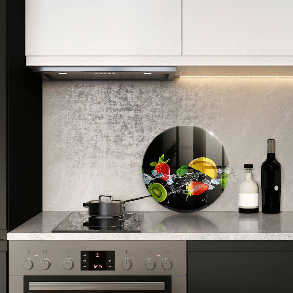 Skärbräda glas unik Frukt i vatten