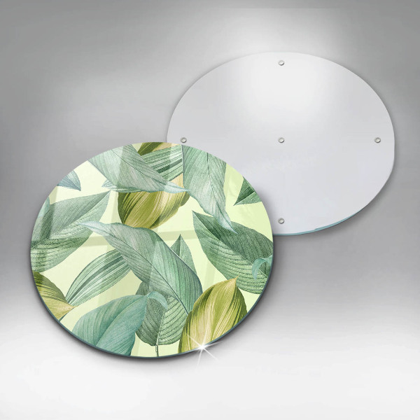 Skärbräda glas unik Gröna tropiska löv