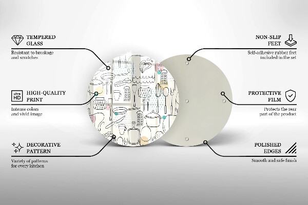 Skärbräda glas unik Kökstillbehör