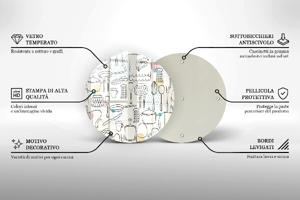 Skärbräda glas unik Kökstillbehör
