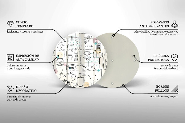 Skärbräda glas unik Kökstillbehör