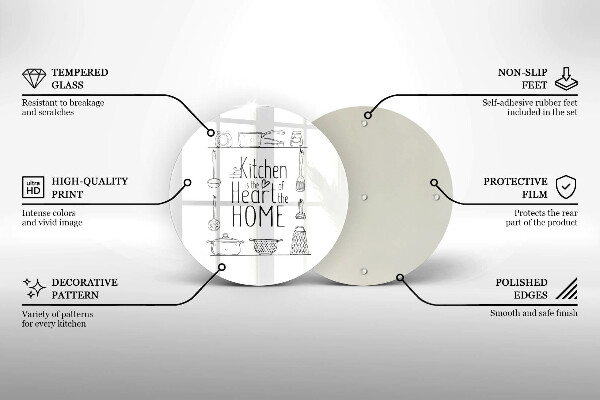Skärbräda glas unik Inskrift, mening