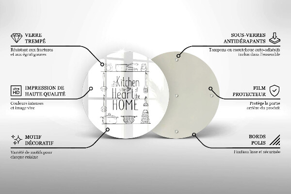 Skärbräda glas unik Inskrift, mening