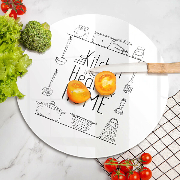 Skärbräda glas unik Inskrift, mening