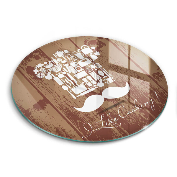 Skärbräda glas unik Inskriptionen jag gillar att laga mat