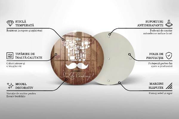 Skärbräda glas unik Inskriptionen jag gillar att laga mat