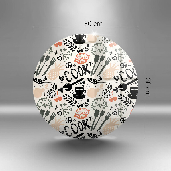 Skärbräda glas unik Tecknat köksmotiv