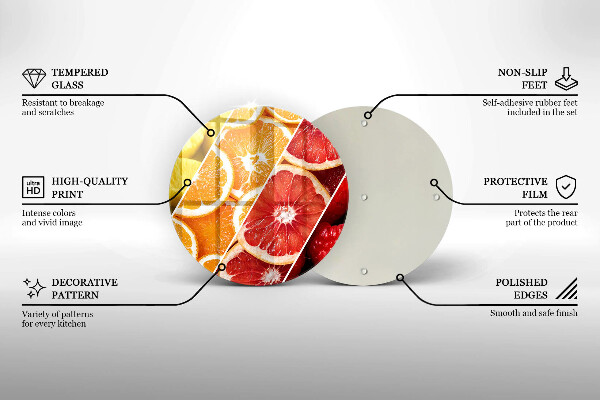 Skärbräda glas unik Färgglada frukter