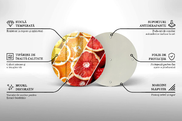 Skärbräda glas unik Färgglada frukter