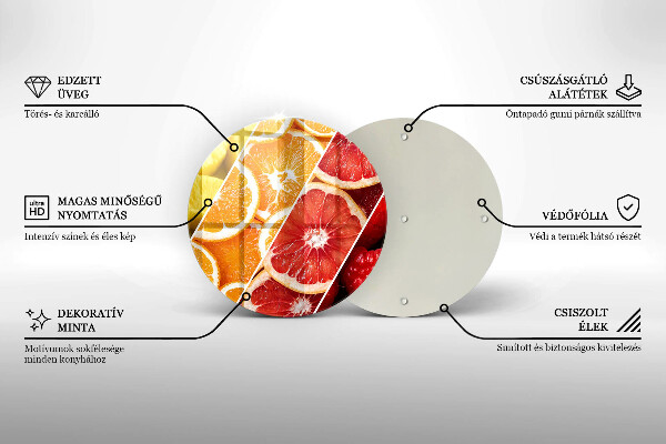 Skärbräda glas unik Färgglada frukter