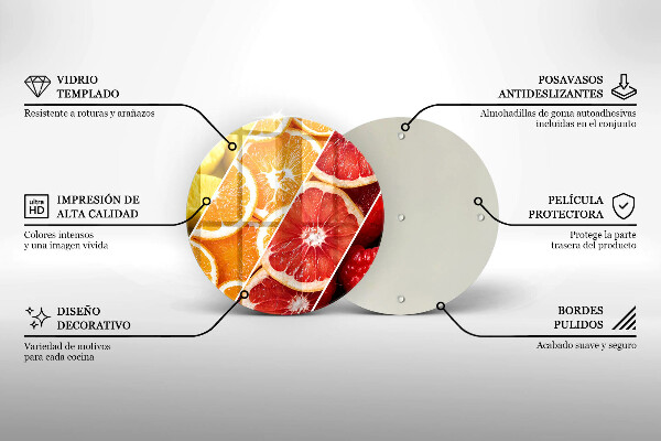Skärbräda glas unik Färgglada frukter