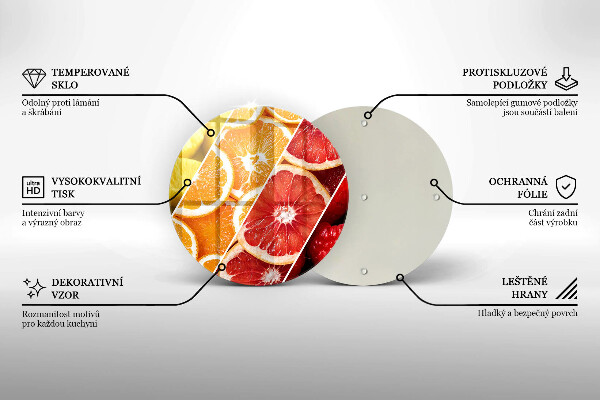 Skärbräda glas unik Färgglada frukter