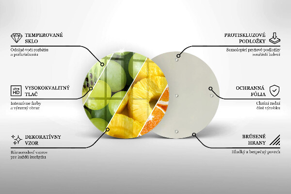 Skärbräda glas unik Färgglada frukter