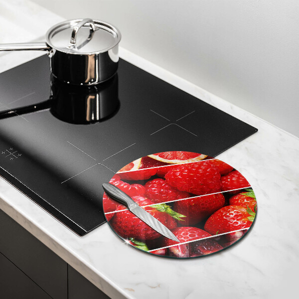 Skärbräda glas unik Färgglada frukter