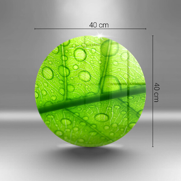 Skärbräda glas unik Närbild av ett löv