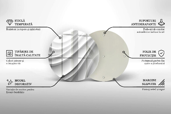 Skärbräda glas unik Geometriska linjer