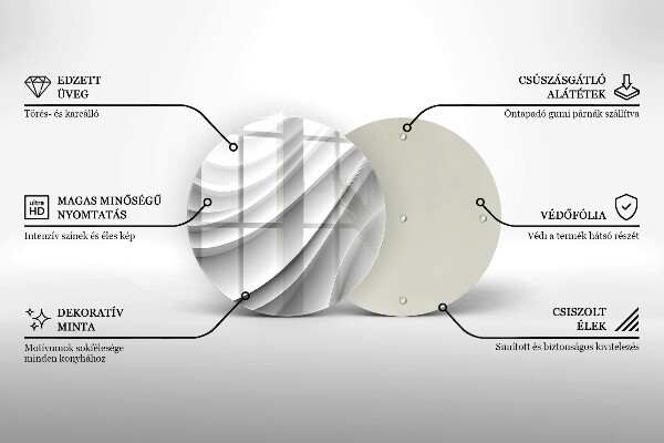 Skärbräda glas unik Geometriska linjer