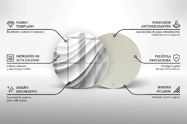 Skärbräda glas unik Geometriska linjer
