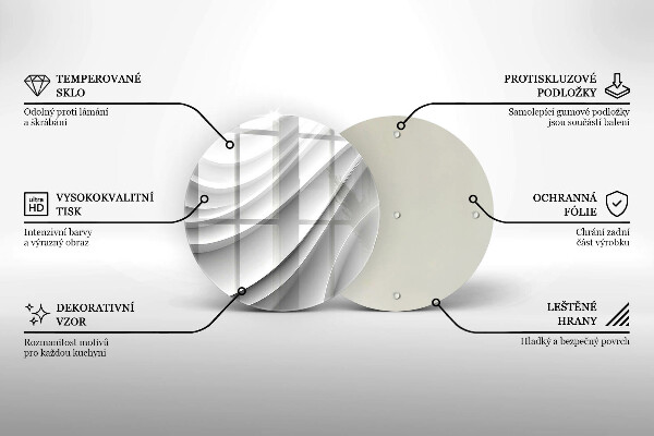 Skärbräda glas unik Geometriska linjer