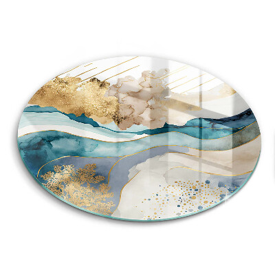 Skärbräda glas unik Färgglad marmor